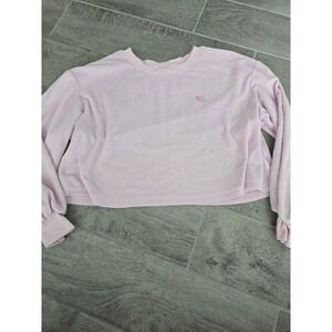 Stoney Clover Lane‎ x Target Pink Terry Cropped Pullover Heart Long Sleeve XL